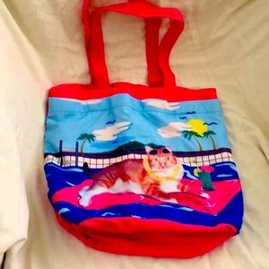 Heavy Duty Multi Pocket Hawaiian Canvas Tote Bag